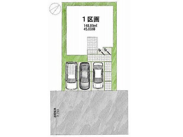 【全体区画図】全１区画、好評分譲中♪