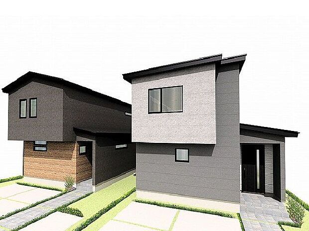 【外観パース図】＼建物プラン例／ZEH水準省エネ住宅にて、冬はあたたかく、夏は涼しいお家に