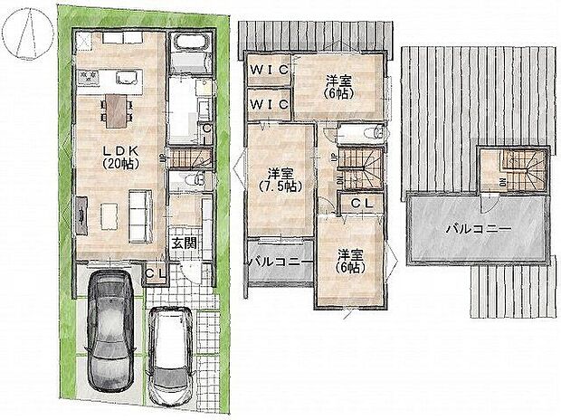 建物プラン面積:102.67m2 建物プラン価格:2000万円 -