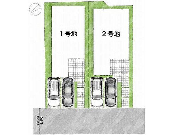 【全体区画図】全2区画、好評分譲中!