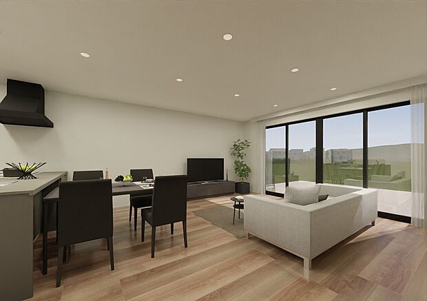 【参考プラン/SINCE Biss】大開口の明るいリビングや、心地よい整理された空間尚豊かな空間の広がりを感じる暮らしを実現します。※内観パースはイメージです。