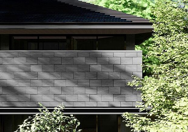 【「ナノ親水タイル」外壁】汚れが付きにくく、雨のチカラで汚れを洗い流す「ナノ親水」タイル。美しさを保つとともに、高硬度でキズにも強く色あせもほどんどない素材でメンテナンスコストを軽減できます。(No.10)