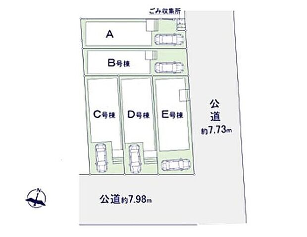 開放感のある区画配置が魅力。ゆとりを感じながらのびのびと暮らせる住環境です。