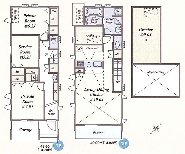 【3LDK】【Ｃ号棟　９７．６０m2】