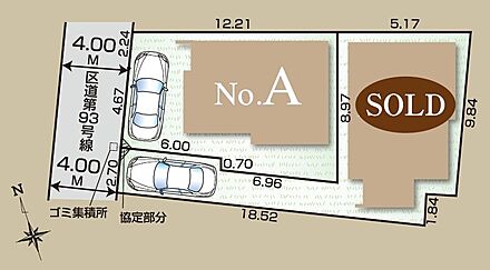 前面道路は西側4M、土地形状は無駄な廊下スペースを最小限に抑える設計が可能となります。快適な居住空間を演出出来ます。 