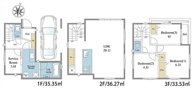 【3SLDK】暮らしの快適性・居心地の良い住空間設計です。リビングを中心に、ご家族皆様が充実の暮らしをお送りいただけるプランニングです。