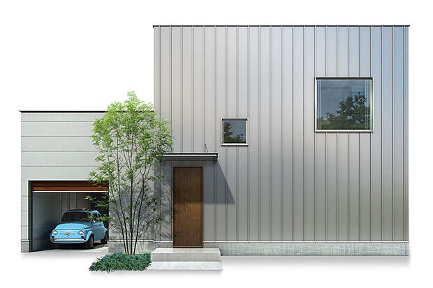 【ガレージ付開放的な住まい（ZERO-CUBE+GARAGE】LDKを中心に広がる開放的な間取りに加え、愛車や趣味を楽しめるガレージを確保。生活動線にも配慮され、家族の暮らしやすさと趣味性を両立した住まいです。