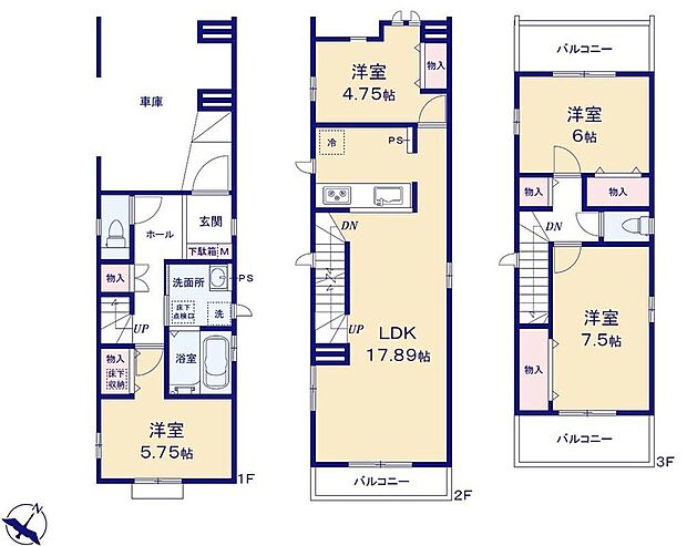 (A号棟)、価格7890万円、4LDK、土地面積70m2、建物面積102.67m2
