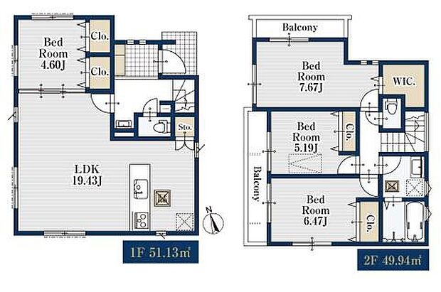 (1号棟)、価格4480万円、4LDK、土地面積107.87m2、建物面積101.07m2