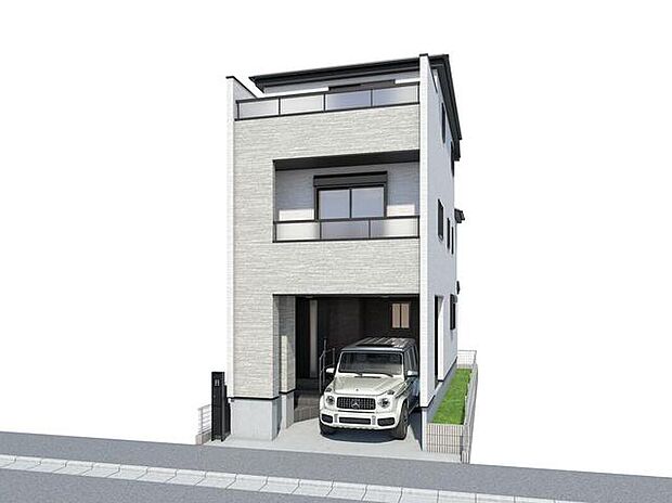 ≪完成予想図(外観)≫
※掲載の完成予想図は図面を基に描き起こしたもので、実際とは多少異なる場合がございます。