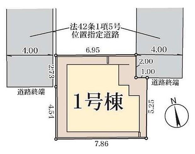 ≪全体区画図≫道路終端に位置しているため車の通り抜けがなくて安心♪