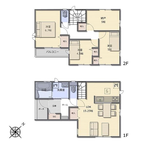 (G号棟)、価格5490万円、3LDK+S、土地面積80.09m2、建物面積89.64m2