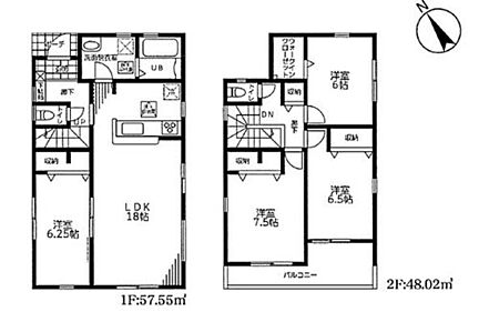 広々18帖のLDK！対面キッチンからはLDK全体を見渡せます♪各居室には収納を完備！お部屋をスッキリとご使用いただけます♪バルコニーは２部屋より出られて便利。春の暖かな陽射しをたっぷり楽しめますね♪ 