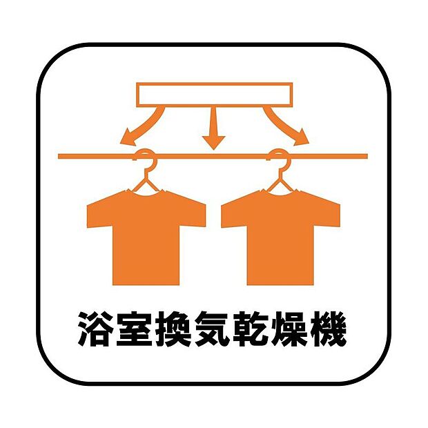 【【浴室換気乾燥機】】雨の日や冬場のお洗濯に嬉しい装備。濯物を乾かすだけでなく、入浴度に換気機能で湿気を排出できるためカビの防止にもなります。