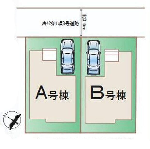 ≪全体区画図≫
◎駐車スペース完備で車通勤やお買物もラクラク♪
◎スーパーまで徒歩11分♪