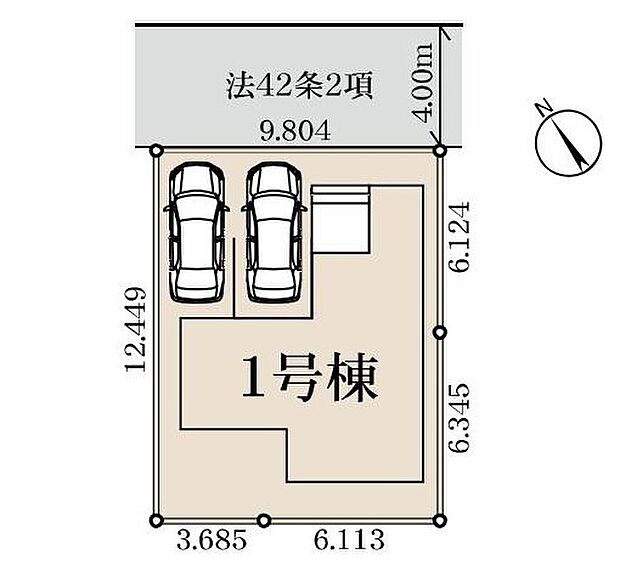 ≪全体区画図≫
◎長期優良認定住宅♪
◎カースペースは並列で2台可能♪
◎一人一人のプライベート空間を確保しやすい4LDK♪