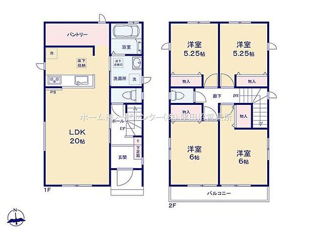 各所に豊富な収納を備え、住まい全体をすっきり保てる設計。さらに開放感ある広々LDKが家族の団らんを包み込み、のびやかに暮らせる間取りです。