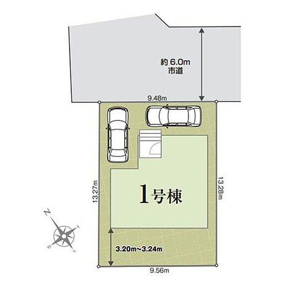 ≪全体区画図≫
◎カースペースはお車2台をご用意しました♪
◎長期優良認定住宅♪
◎通行人の視界が届きにくいお庭もございます♪
