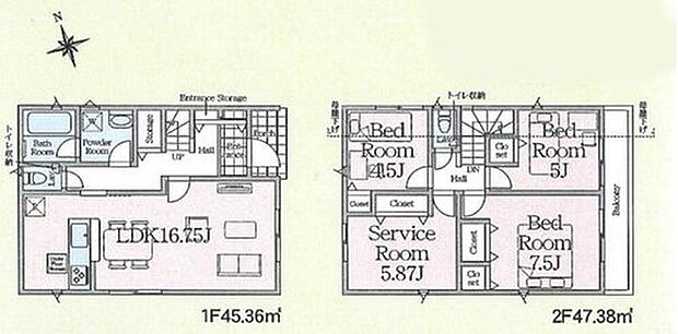 【3LDK+S】納戸をはじめ、随所に豊富な収納スペースを確保。
居住空間に一層の開放感をもたらします♪
ご家族での生活に寄り添う設計となっております!