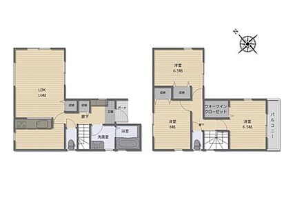 三面採光の広々16帖のLDK！
人気の対面式キッチン♪WICなど収納豊富♪
全居室６帖以上で、お部屋を広くお使いいただけます♪ 