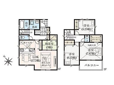 ◇家族との会話が弾む人気の対面式キッチン採用♪
◇LDK17.5帖には和洋室3帖が隣接♪
◇WIC、SC、ホール収納、大容量パントリーで収納力も充実♪
◇陽当たり良好！洗濯物もたっぷり干せるワイドバルコニー♪ 