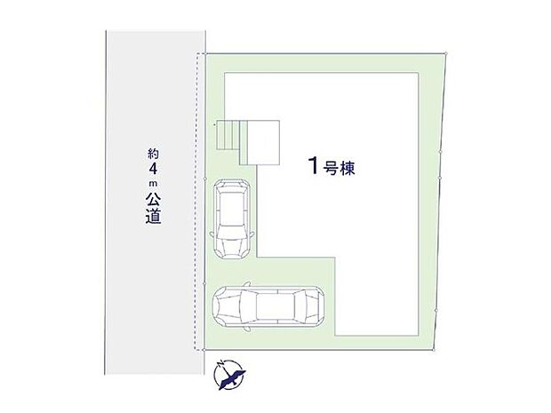 【≪全体区画図≫】◎前面道路は交通量少なめ
◎カースペースは2台可能(車種による)♪自転車や来客用の駐車スペースとしてもお使いいただけます。
