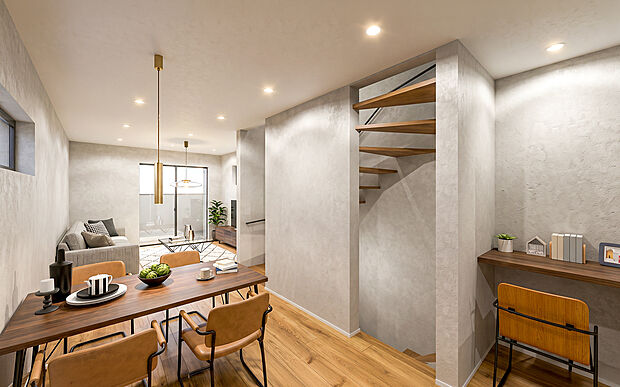 【【建物参考プラン 内観パース(A)】】建物面積 86.94m2(2LDK+S)
建物価格 4000万円
※CGにて家具を配置したイメージです。家具等は建物価格に含まれません。