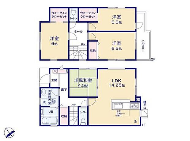 (1号棟)、価格3180万円、4LDK、土地面積121.69m2、建物面積91.52m2

