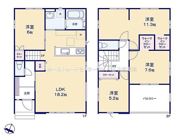 (1号棟)、価格5399万円、4LDK、土地面積159.71m2、建物面積114.05m2