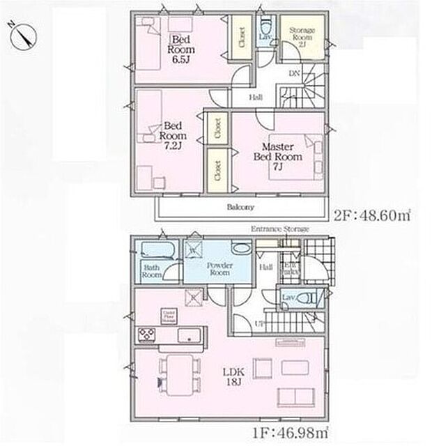 【3LDK+S】◇統一感のある全居室フローリング＆広くて使いやすい全居室6帖以上！
◇人気の対面式キッチンを採用☆
◇納戸は窓付きなので、居室としても問題なくお使いいただけます。