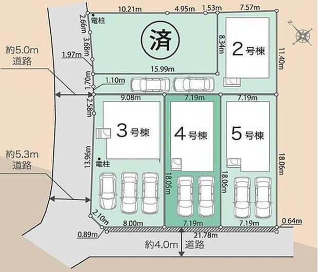 【区画図】カースペース２～3台分！駐輪場としても利用できますね♪