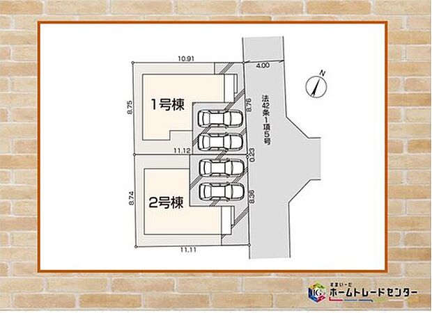 【 全体区画図】お車の出し入れもスムーズ!毎日の駐車もストレスなく行えます。