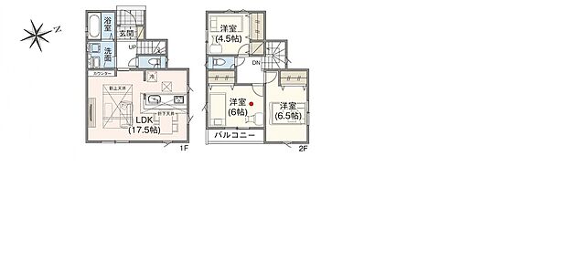 2号棟 3LDK 4380万円 土地面積126.63m2 建物面積87.77m2