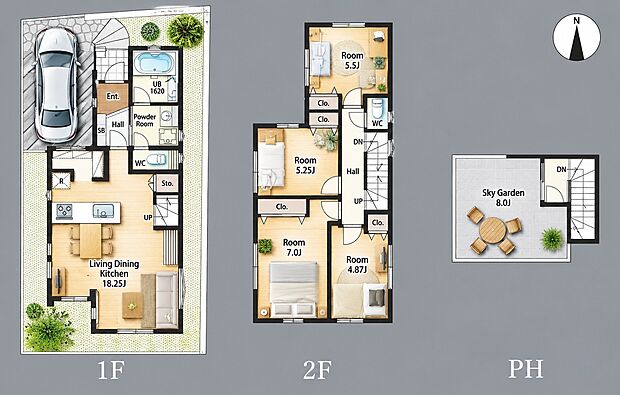 4号棟 4LDK 5480万円 土地面積100.54m2(30.42坪) 建物面積99.15m2(29.99坪)