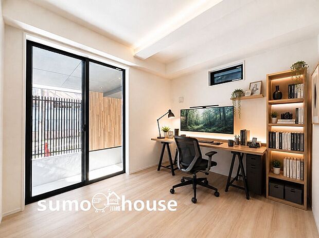 【居室】4.5帖の洋室。書斎や趣味部屋など多彩な用途に活用できます。（本画像はCGで作成しており、実際に現地に家具・家電はおかれておりません。また価格に家具・家電は含まれておりません）