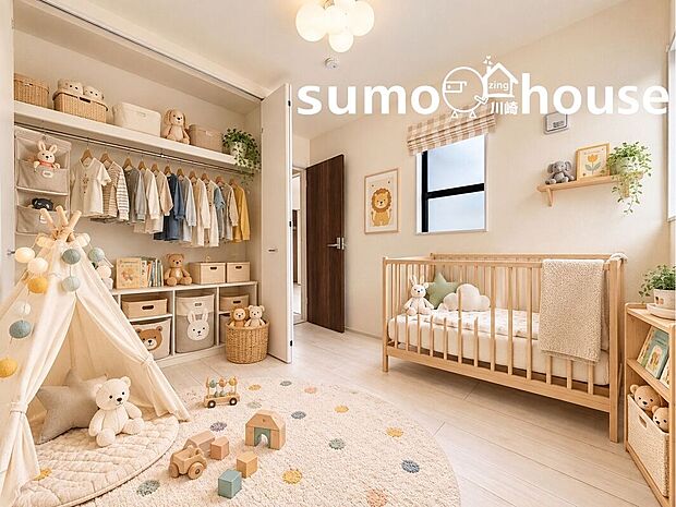 【居室】■居室■本画像の家具、家電、小物、植栽、間接照明、棚等はCGによるイメージ画像です。実際の現地には設置されておりません。なお、間接照明、棚等は有償工事となります。