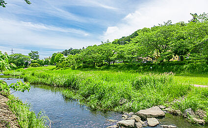 和泉川親水広場 360m～510m