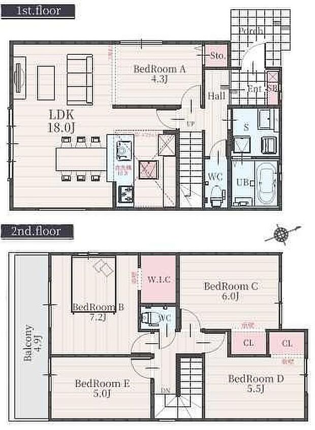 (１号棟)、価格4999万円、5LDK、土地面積168.96m2、建物面積106.2m2 