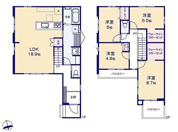 (１号棟)、価格4499万円、4LDK、土地面積109.18m2、建物面積105.99m2 