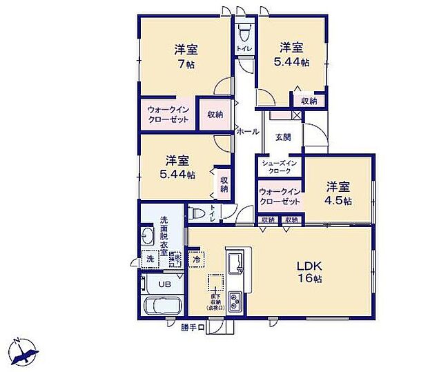 (１号棟)、価格2780万円、4LDK、土地面積221.96m2、建物面積96.06m2