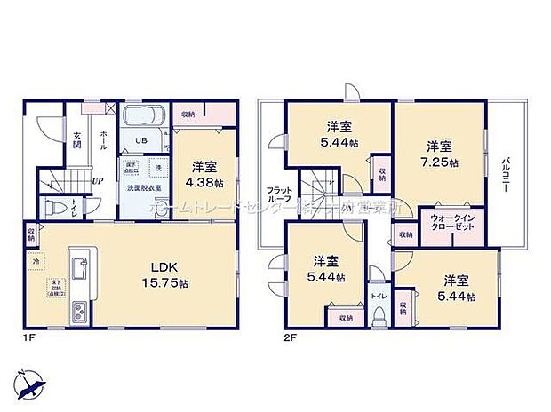 (1号棟)、価格2999万円、5LDK、土地面積192.73m2、建物面積106.21m2