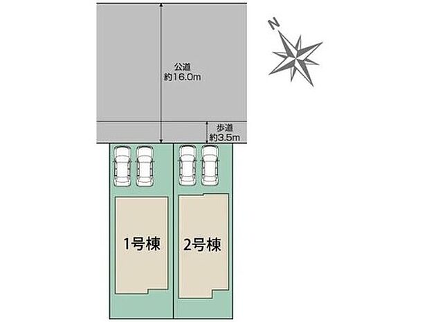 １号棟　４，１８０万円
２号棟　３，９８８万円