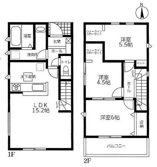 (6号棟)、価格2430万円、3LDK、土地面積155.27m2、建物面積77.01m2