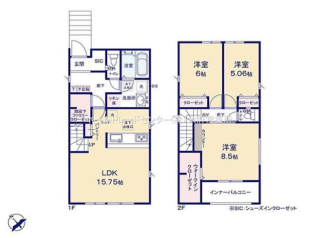 (1号棟)、価格3890万円、3LDK、土地面積105.2m2、建物面積97.3m2