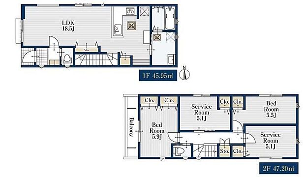 (１号棟)、価格4180万円、2LDK+2S、土地面積120.59m2、建物面積93.15m2 