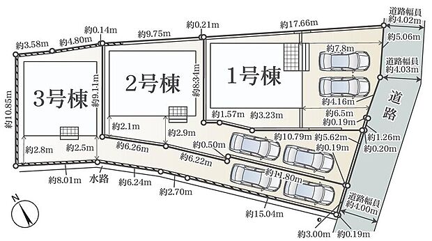 1号棟 3,490万円
2号棟 3,390万円
3号棟 3,090万円