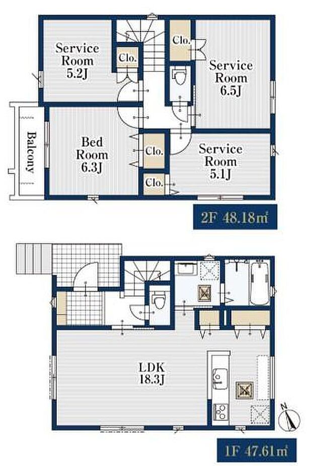(2号棟)、価格4680万円、4LDK、土地面積104.98m2、建物面積95.79m2