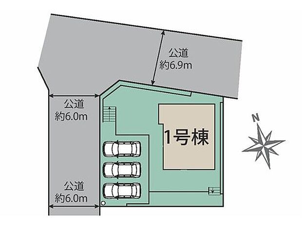 【全体区画図】１号棟　３，７８０万円