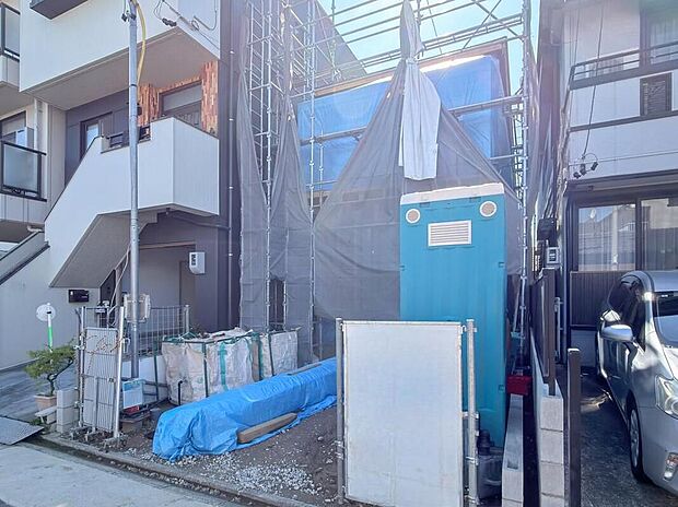 【現地外観写真】建築中のためモデルハウスで構造説明会を開催しております☆設備や構造などご説明いたします！お気軽にお問い合わせください♪