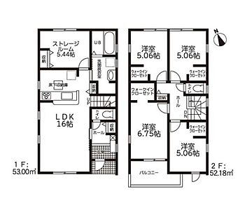 対面式キッチン仕様で約１６帖リビング♪季節物などの収納に便利なストレージルーム付き！WICがあり、各所・各居室にも収納充実♪陽当り良好な南側バルコニー♪ 